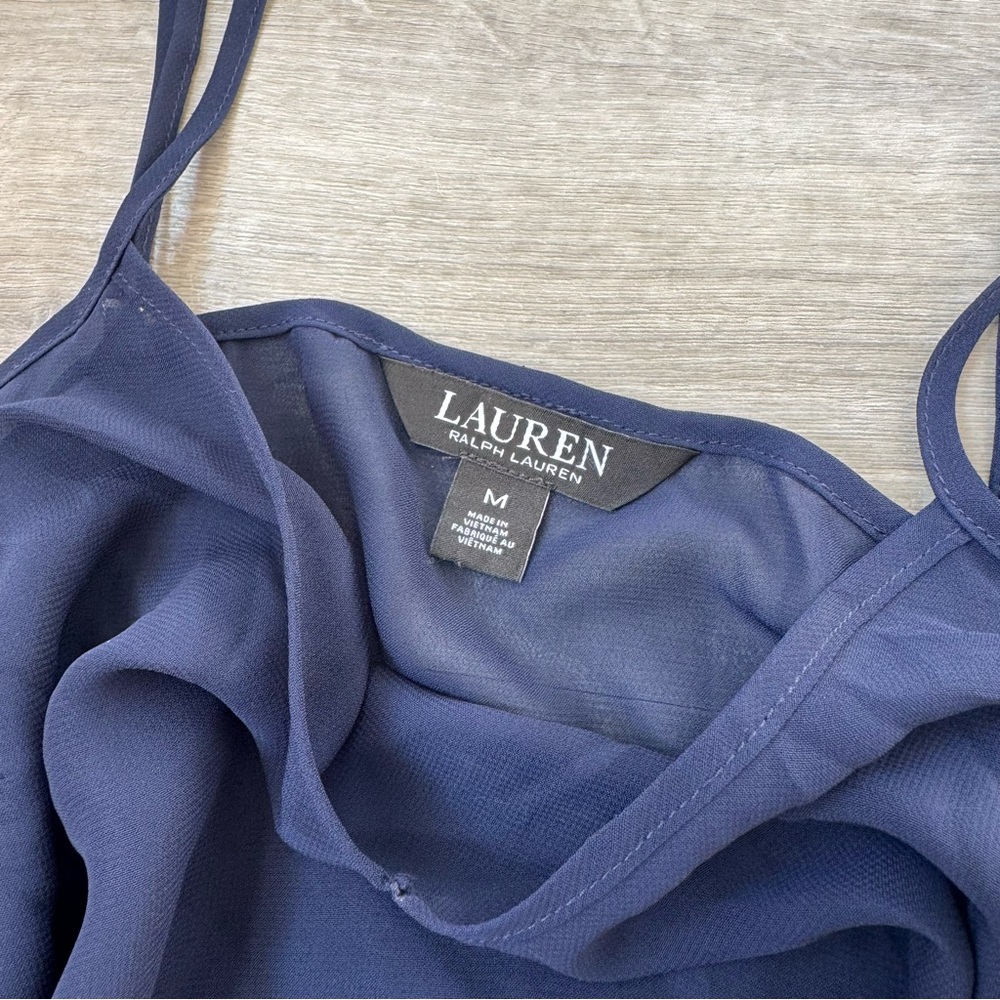 Navy Blue Sheer Camisole Top - Picture 2 of 4